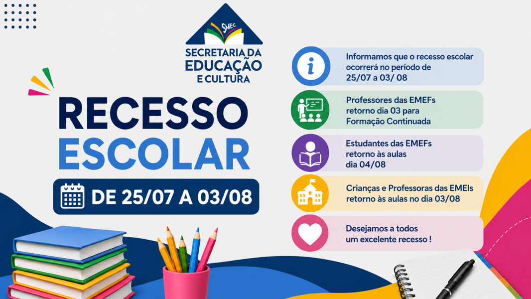 smec-informa-periodo-de-recesso-escolar-na-rede-municipal-de-ensino