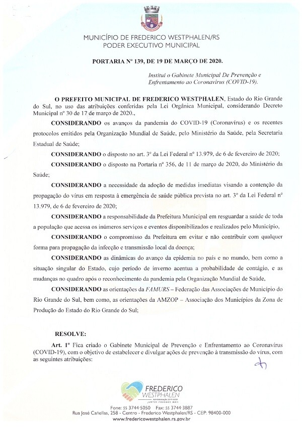 municipio-cria-gabinete-municipal-de-prevencao-e-enfrentamento-ao-coronavirus